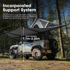 San Hima 180° Degree Free-Standing Awning 600D Double-Ripstop + "L" Bracket