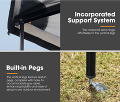 San Hima 180° Degree Free-Standing Awning 600D Double-Ripstop + "L" Bracket