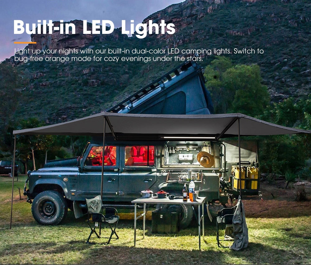 San Hima 180° Degree Free-Standing Awning 600D Double-Ripstop + "L" Bracket