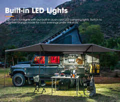 San Hima 180° Degree Free-Standing Awning 600D Double-Ripstop + "L" Bracket