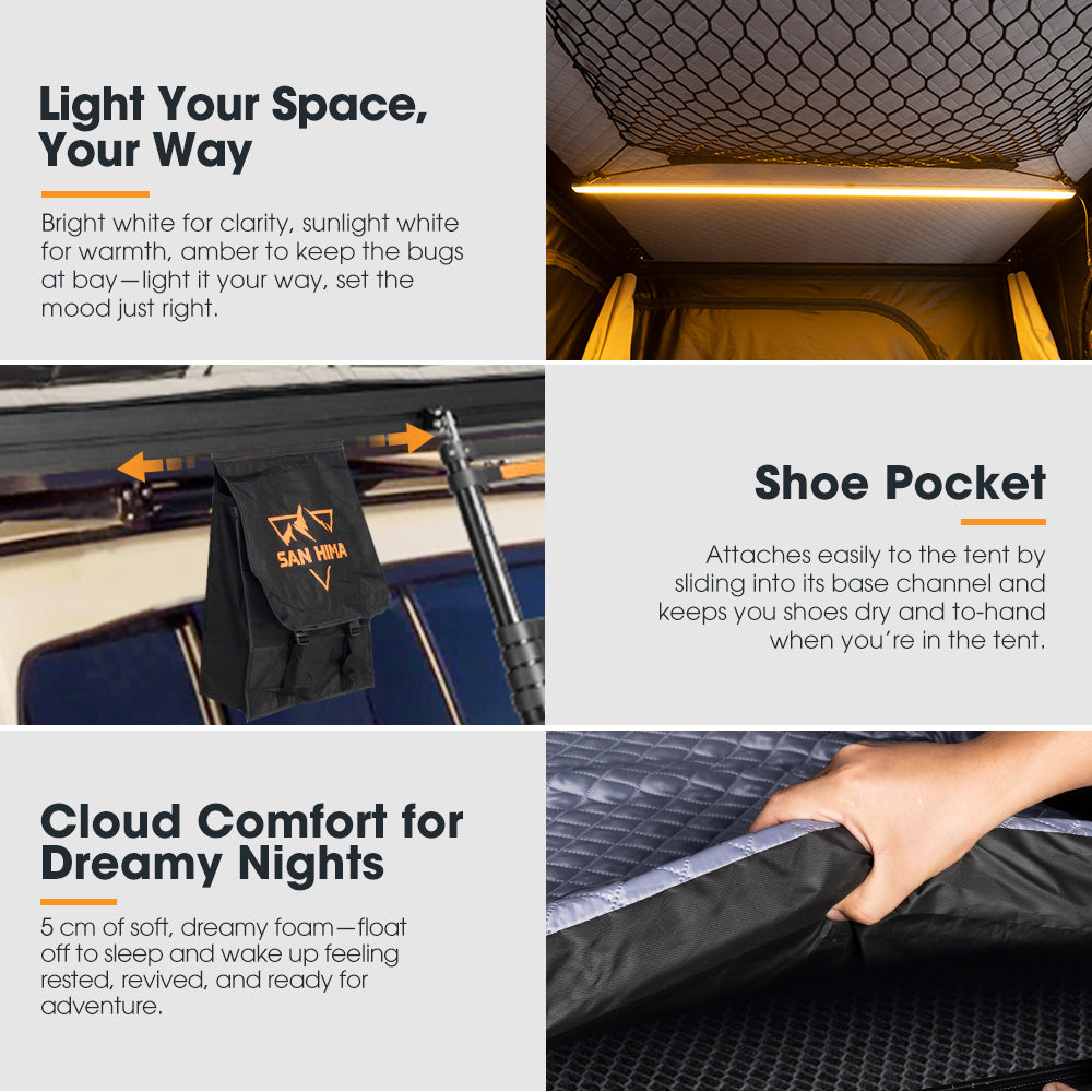 San Hima Gibb Rooftop Tent Hardshell With Ladder Outdoor Waterproof Camping 4X4