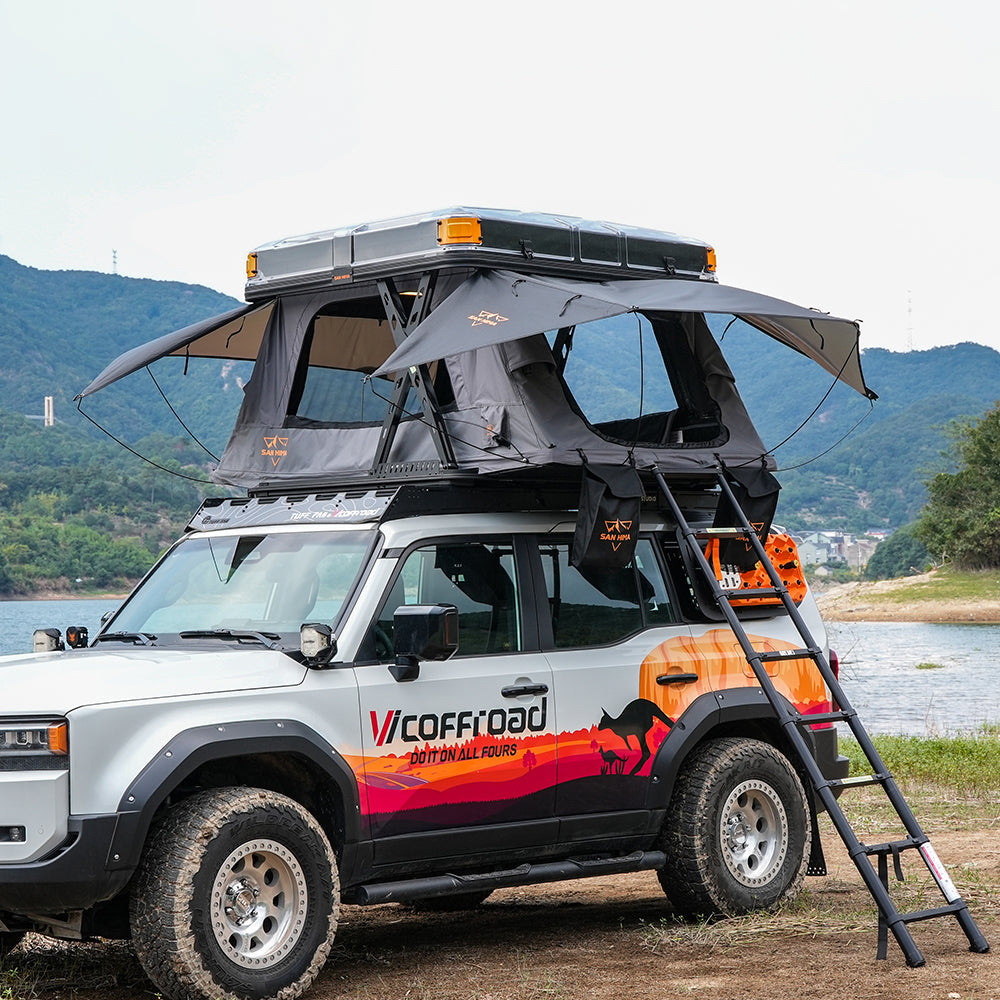 San Hima Kosci E-rise Electric Rooftop Tent Hardshell Automatic Camping Outdoor