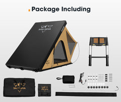 San Hima Kalbarri Lite Rooftop Tent Hardshell With Ladder Khaki Camping 4WD 4x4