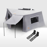 San Hima 180° Degree Awning With Side Wall Car Privacy Screens + "L" Bracket