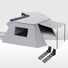 San Hima 270° Degree Awning With Side Wall Car Privacy Screens + "L" Bracket