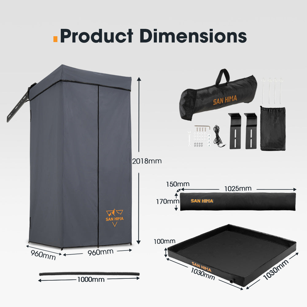San Hima Shower Awning Instant Ensuite Tent Fold-Out Camping & Shower Tent Base