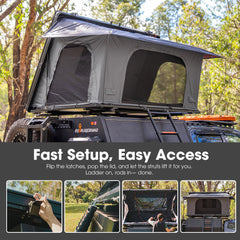 San Hima Kalbarri Side Rooftop Tent Hardshell With Ladder Waterproof Camping 4WD