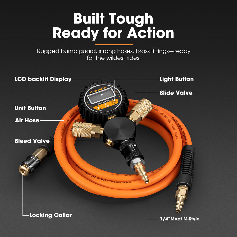 San Hima 2 Tire Inflation Deflation System Fits up to 200" Wheelbase