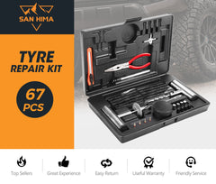 Tyre Repair Kit 67 Pcs Emergency Tools Set Car Truck Trailers