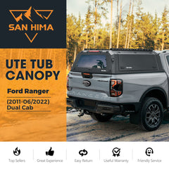 San Hima Ute Steel Canopy For Ford Ranger PX/PX2/PX3 2011-06/2022 Dual Cab