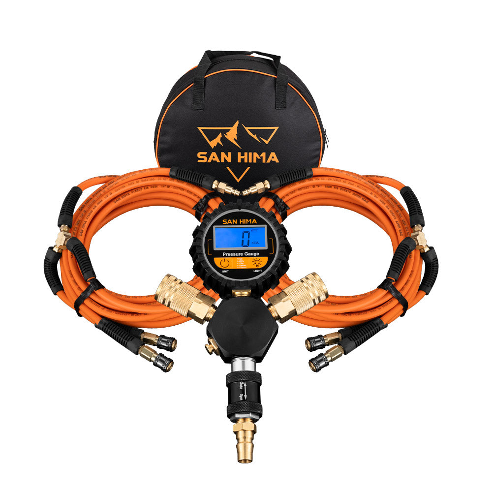 San Hima 4 Tire Inflation Deflation System Fits up to 200" Wheelbase