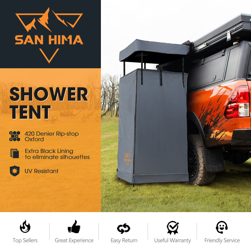 San Hima Awning Shower Tent Fold-Out Instant Ensuite Built-in LED Camping Change Secondary image