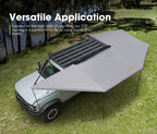 San Hima 270° Degree Awning With Side Wall Car Privacy Screens + "L" Bracket