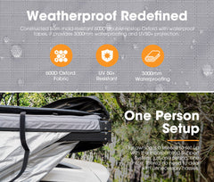 San Hima 270° Degree Awning With Side Wall Car Privacy Screens + "L" Bracket