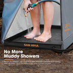 San Hima Camping Shower Tent Base 1.03x1.03M Foldable & Portable RV Awning Floor