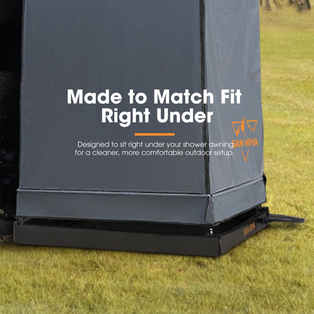 San Hima Camping Shower Tent Base 1.03x1.03M Foldable & Portable RV Awning Floor