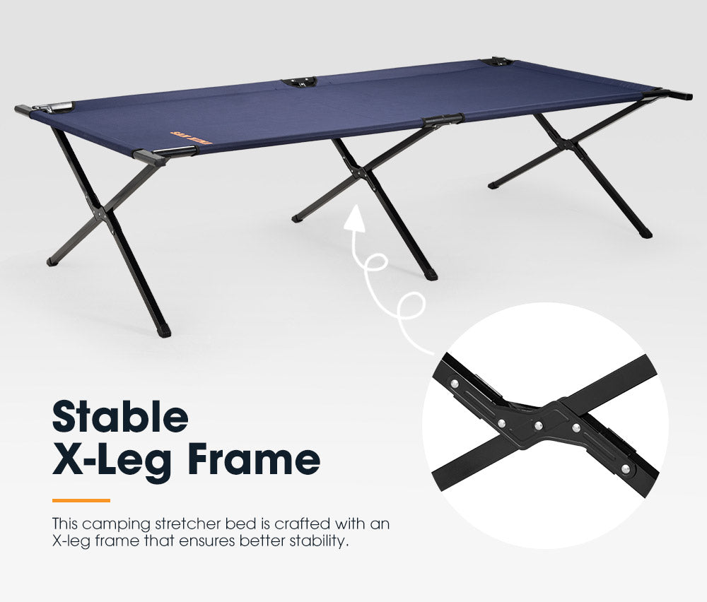 San Hima Folding Camping Stretcher Bed Portable Light Weight With Carry Bag 4WD
