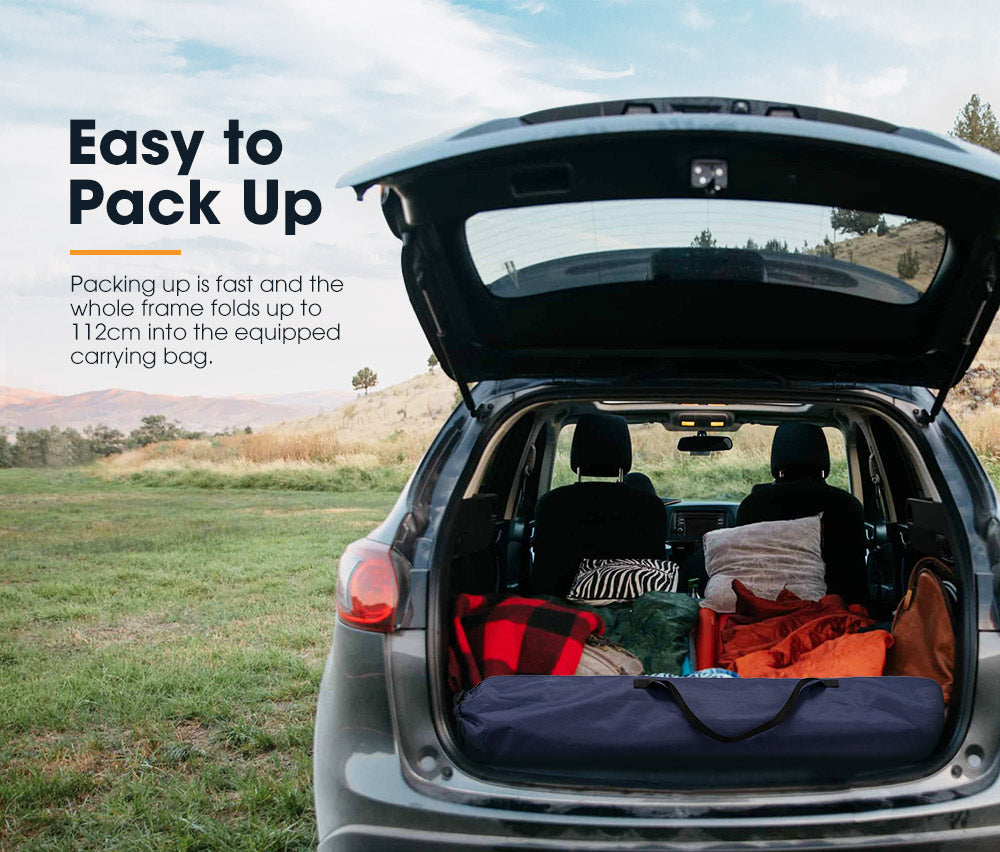 San Hima Folding Camping Stretcher Bed Portable Light Weight With Carry Bag 4WD