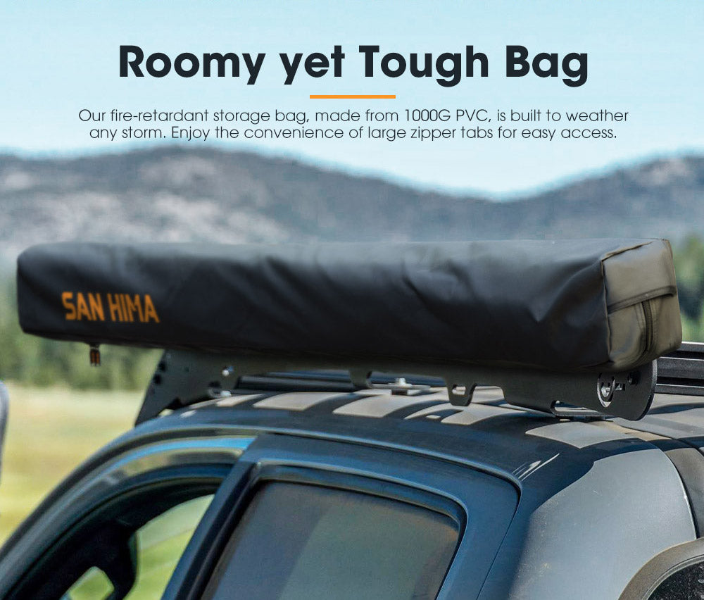 San Hima 270° Degree Free-Standing Awning 600D Double-Ripstop + "L" Bracket