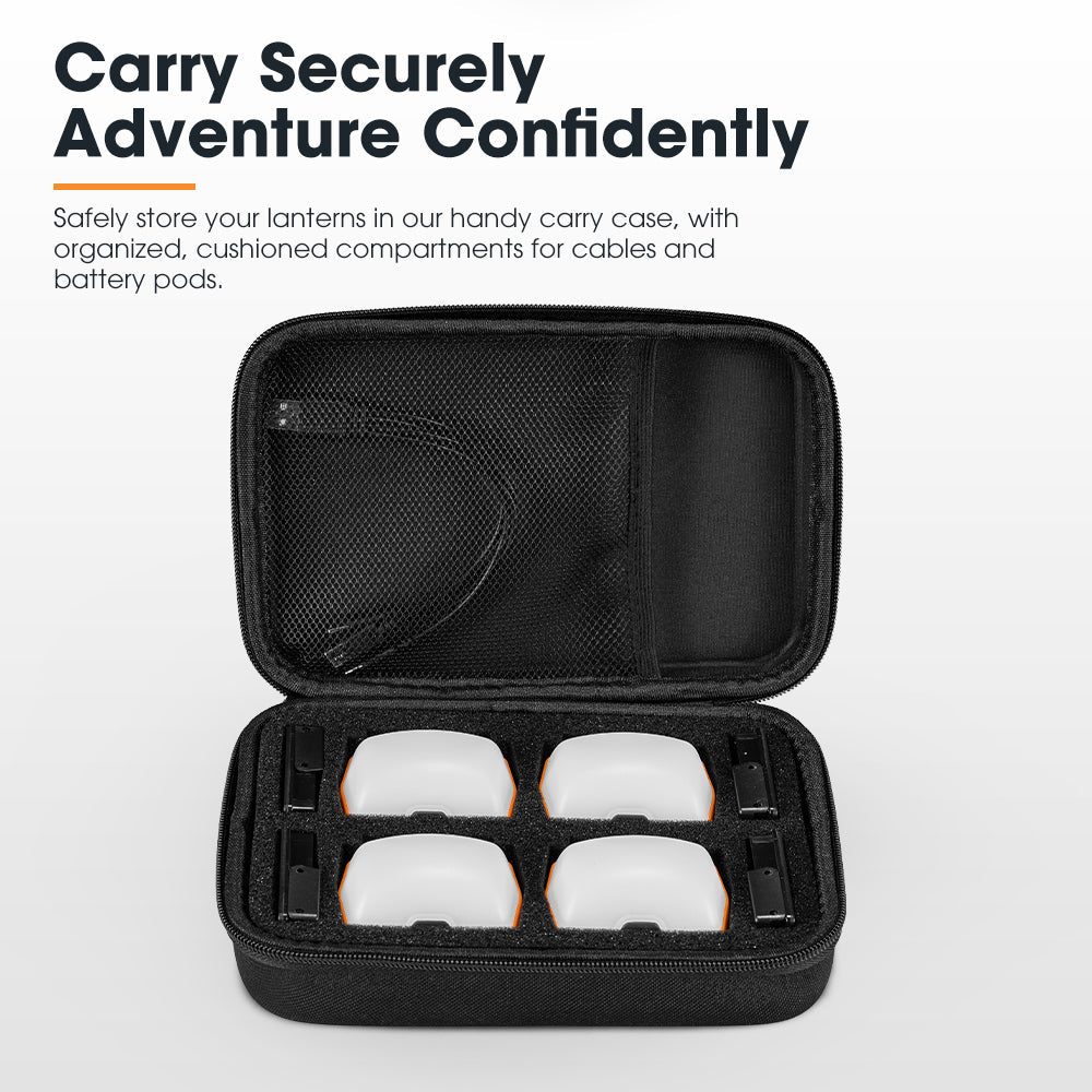 San Hima 4xLED Camping Lantern Light Rechargeable With Lithium Battery Amber White