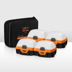 San Hima 4xLED Camping Lantern Light Rechargeable With Lithium Battery Amber White