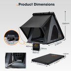 San Hima Kalbarri Lite Rooftop Tent Hardshell With Ladder Grey Camping 4WD 4x4