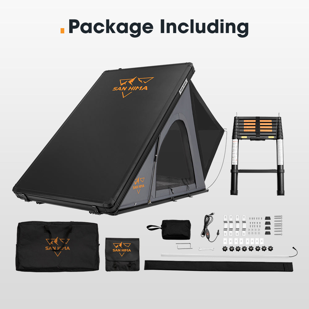San Hima Kalbarri Lite Rooftop Tent Hardshell With Ladder Grey Camping 4WD 4x4