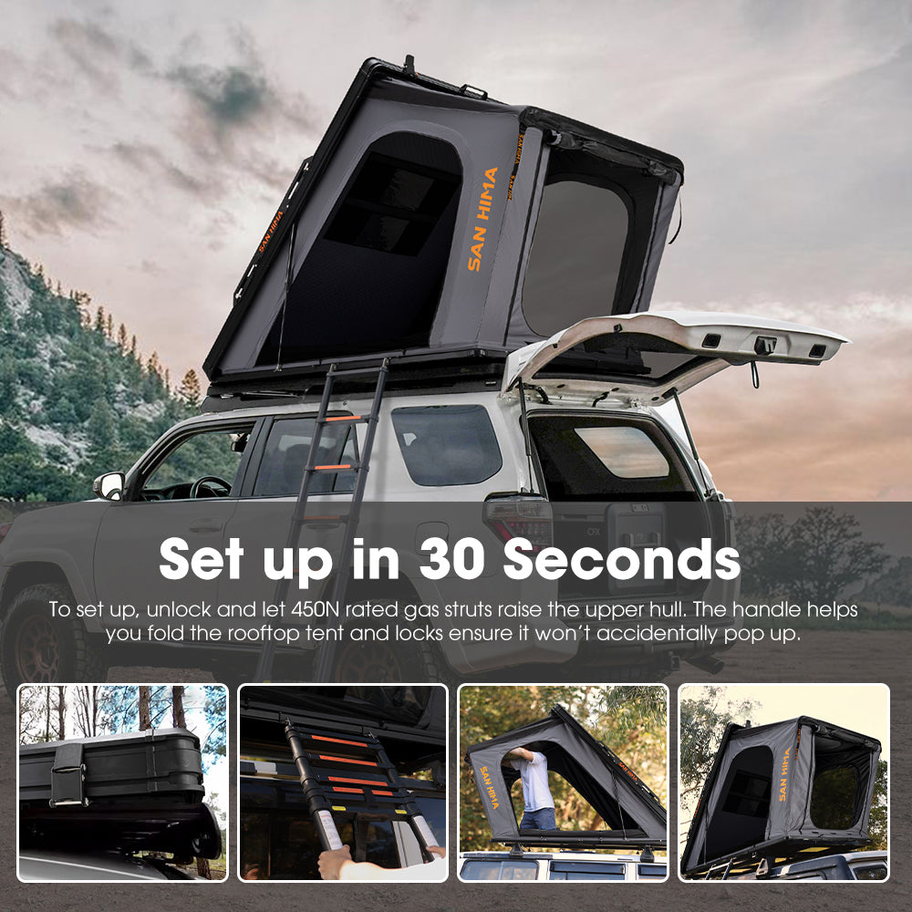 San Hima Kalbarri Gen 2 Roof Top Tent Hardshell With Ladder Camping 4WD 4x4