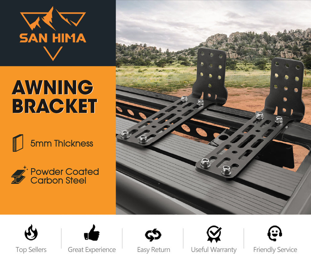 San Hima Long Awning "L" Bracket Fit 180° & 270° Degree Awnings Powder Coated Steel