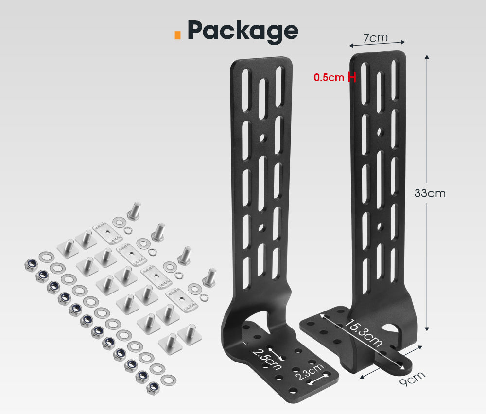 San Hima Long Awning "L" Bracket Fit 180° & 270° Degree Awnings Powder Coated Steel