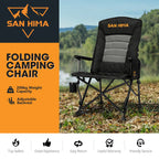 San Hima Luxury Folding Camping Chair Portable Outdoor Thick Padding With Storage Bag