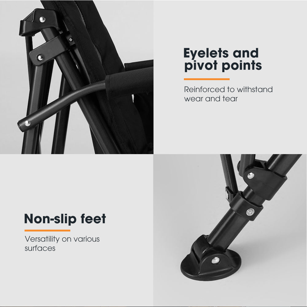 San Hima Luxury Folding Camping Chair Portable Outdoor Thick Padding With Storage Bag