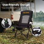San Hima Luxury Folding Camping Chair Portable Outdoor Thick Padding With Storage Bag