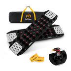 San Hima Offroad Traction Boards with Jack Base Replaceable Teeth Black