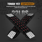 San Hima Offroad Traction Boards with Jack Base Replaceable Teeth Black