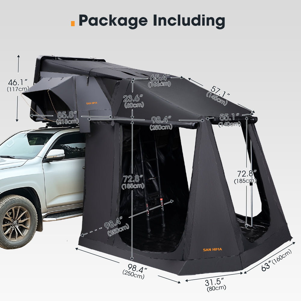 San Hima Jervis Rooftop Tent + Annex Camping Shade
