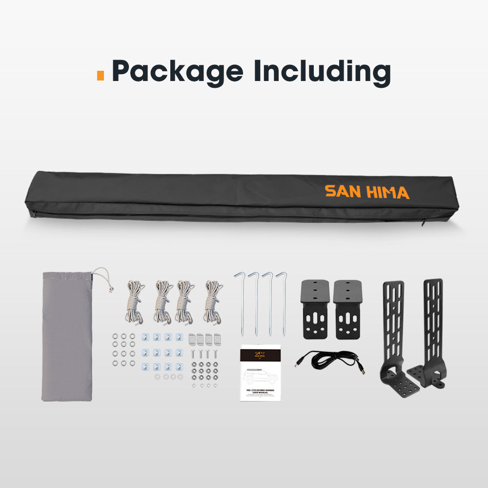 San Hima 180° Degree Free-Standing Awning 600D Double-Ripstop + "L" Bracket