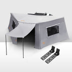 San Hima 180° Degree Awning With Side Wall Car Privacy Screens + "L" Bracket