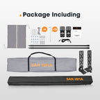 San Hima 180° Degree Awning With Side Wall Car Privacy Screens + "L" Bracket