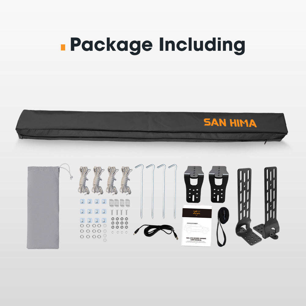 San Hima 270° Degree Free-Standing Awning 600D Double-Ripstop + "L" Bracket