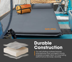 San Hima Self Inflating Mattress 10cm Camping Sleeping Mat Outdoor Air Bed Double