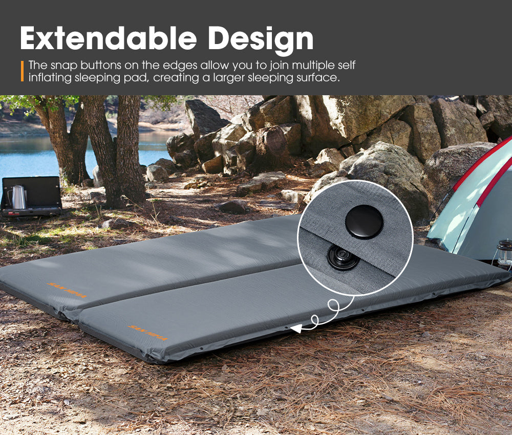 San Hima Self Inflating Mattress 10cm Camping Sleeping Outdoor Air Bed Single