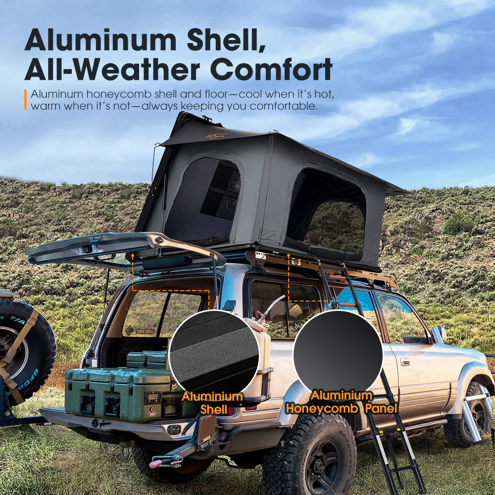 San Hima Kalbarri Side Rooftop Tent Hardshell With Ladder Waterproof Camping 4WD