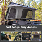 San Hima Kalbarri Side Rooftop Tent Hardshell With Ladder Waterproof Camping 4WD