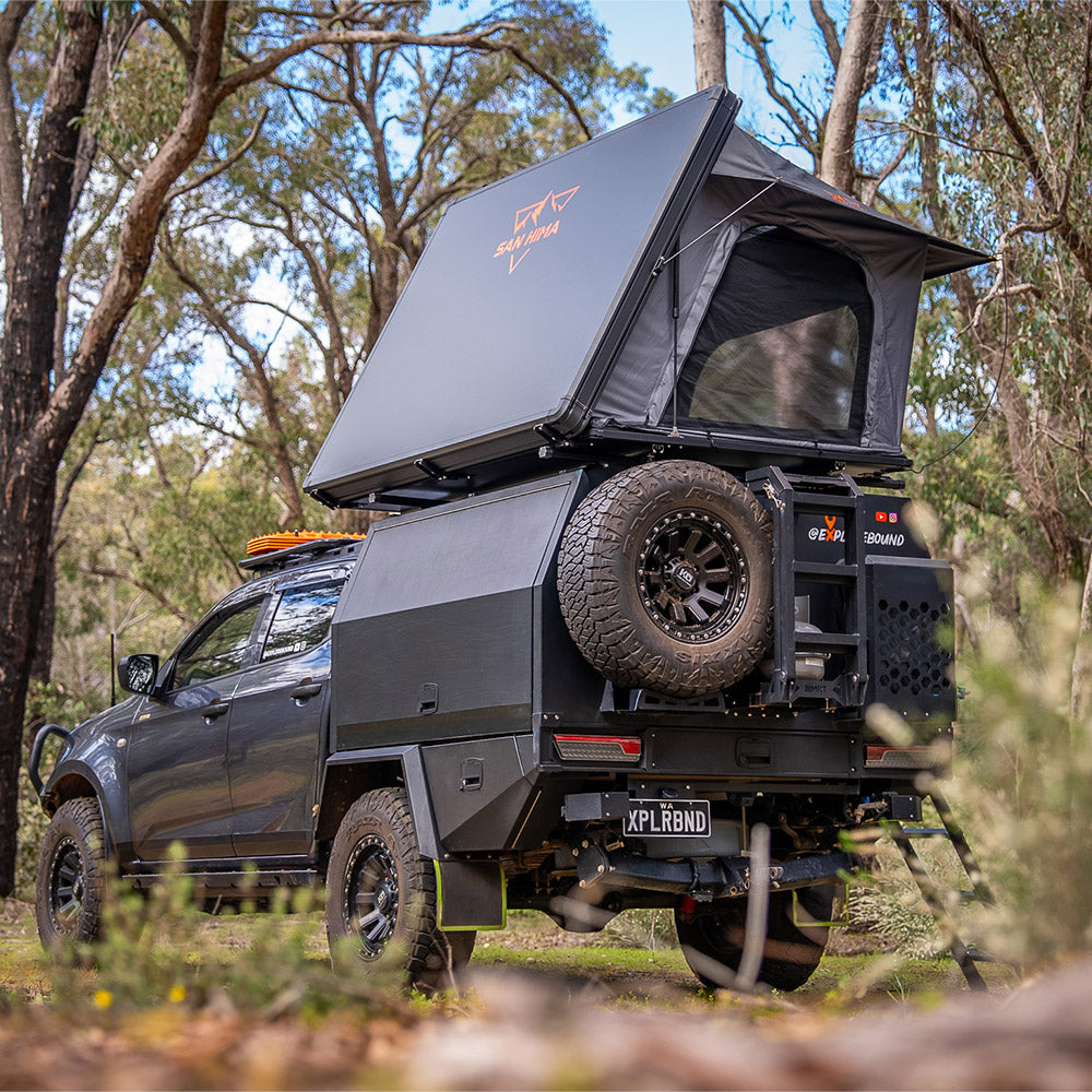 San Hima Kalbarri Side Rooftop Tent Hardshell With Ladder Waterproof Camping 4WD
