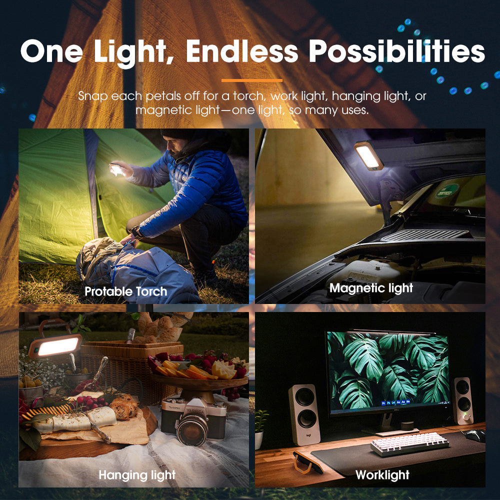 San Hima Telescopic Light Portable Lithium LED Tripod Lamp Camping Rechargeable