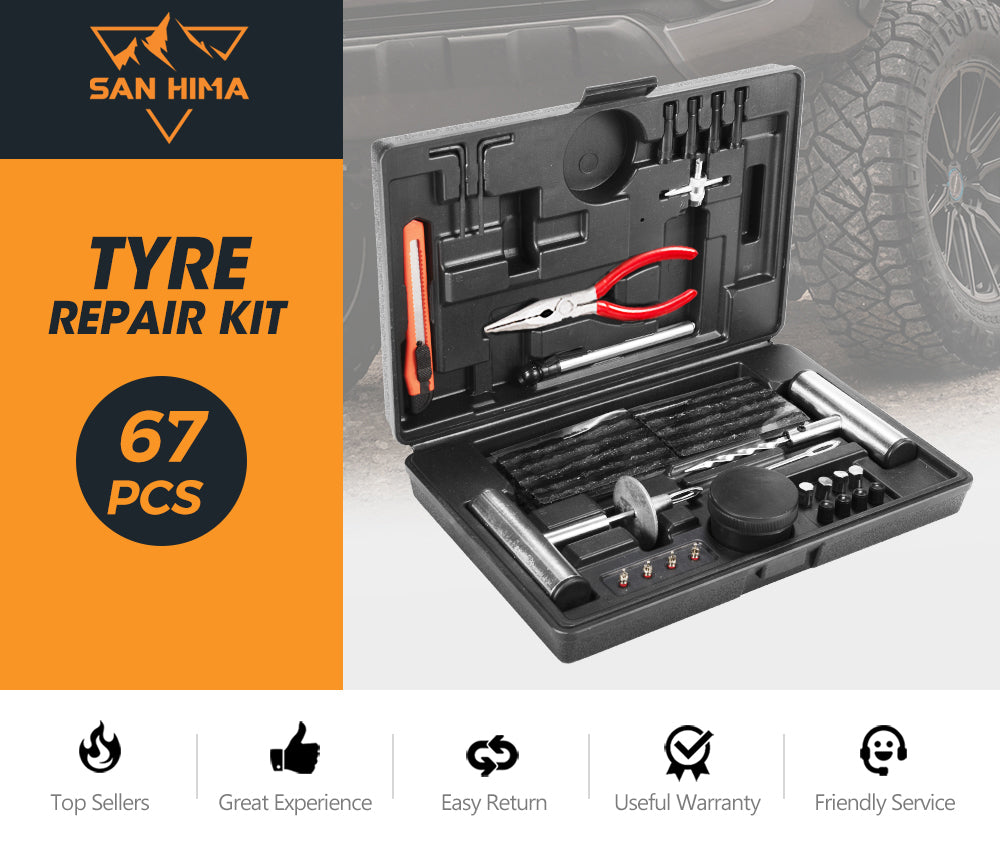 Tyre Repair Kit 67 Pcs Emergency Tools Set Car Truck Trailers Secondary image