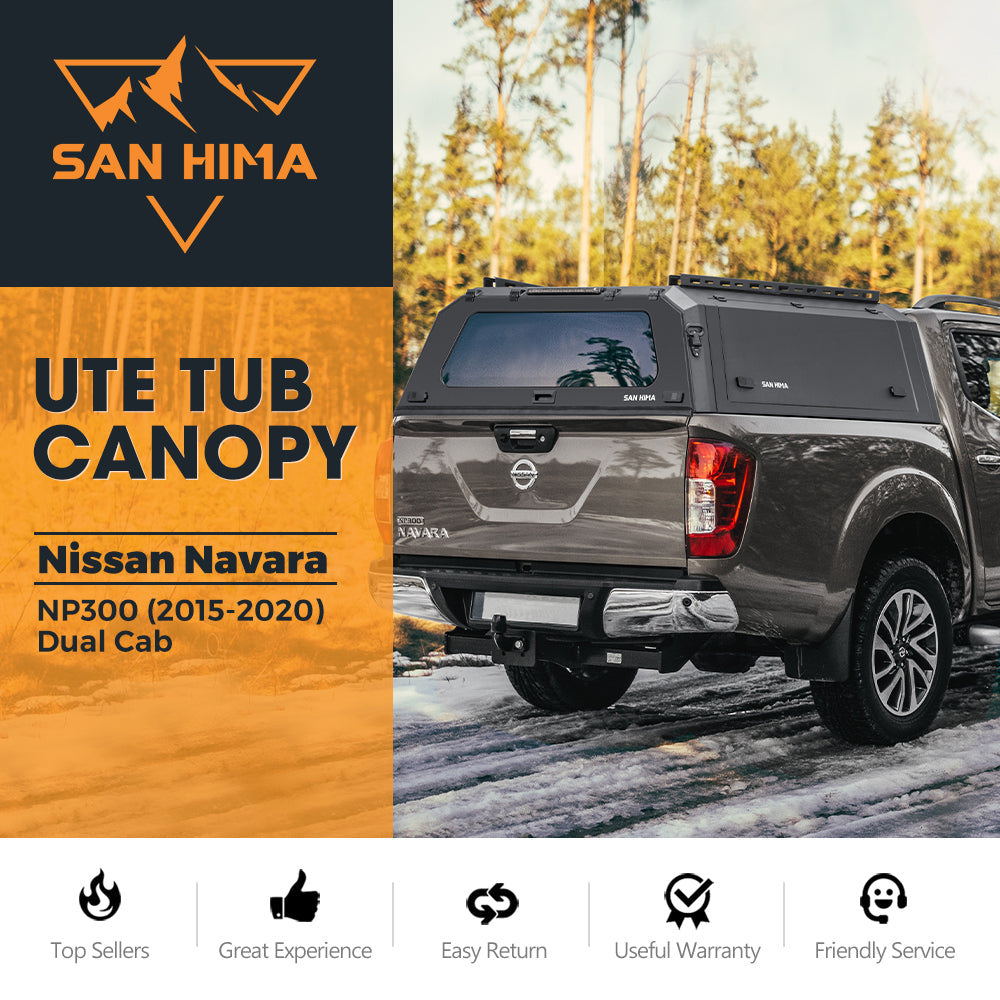 San Hima UTE Steel Canopy For Nissan Navara NP300 2015–2020 Dual Cab Secondary image