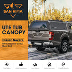 San Hima UTE Steel Canopy For Nissan Navara NP300 2015–2020 Dual Cab
