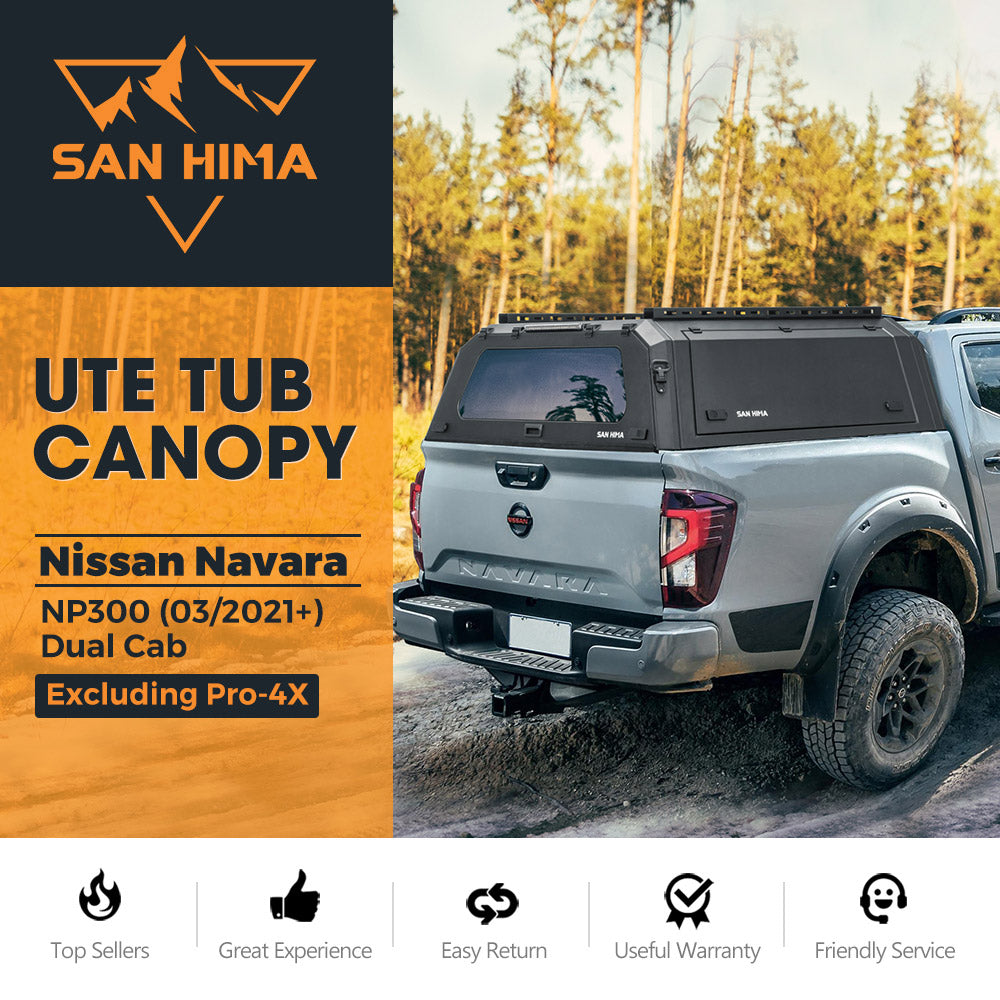 San Hima UTE Steel Canopy For Nissan Navara NP300 2021-On Dual Cab Not Fit Pro4X Secondary image